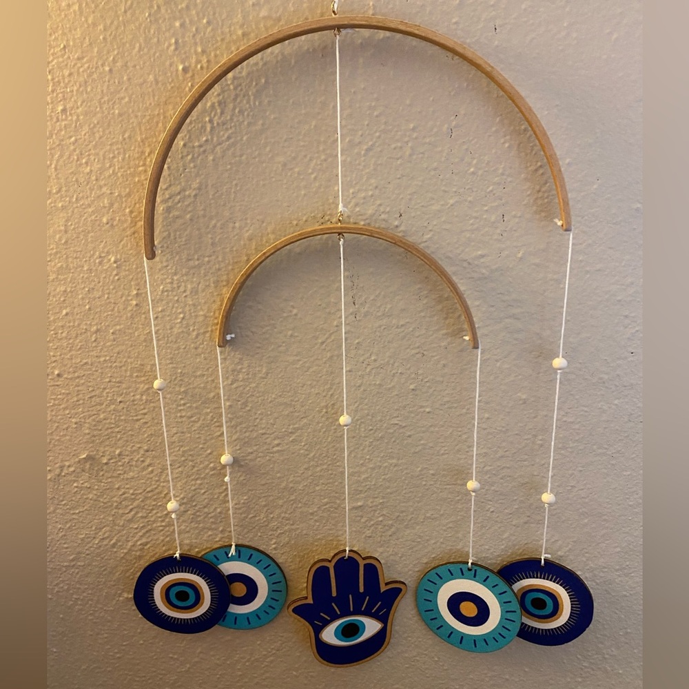Blue Evil Eye Wall Hanging Decor